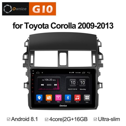 Ownice G10 S9605E  Toyota Corolla E150 (Android 8.1)